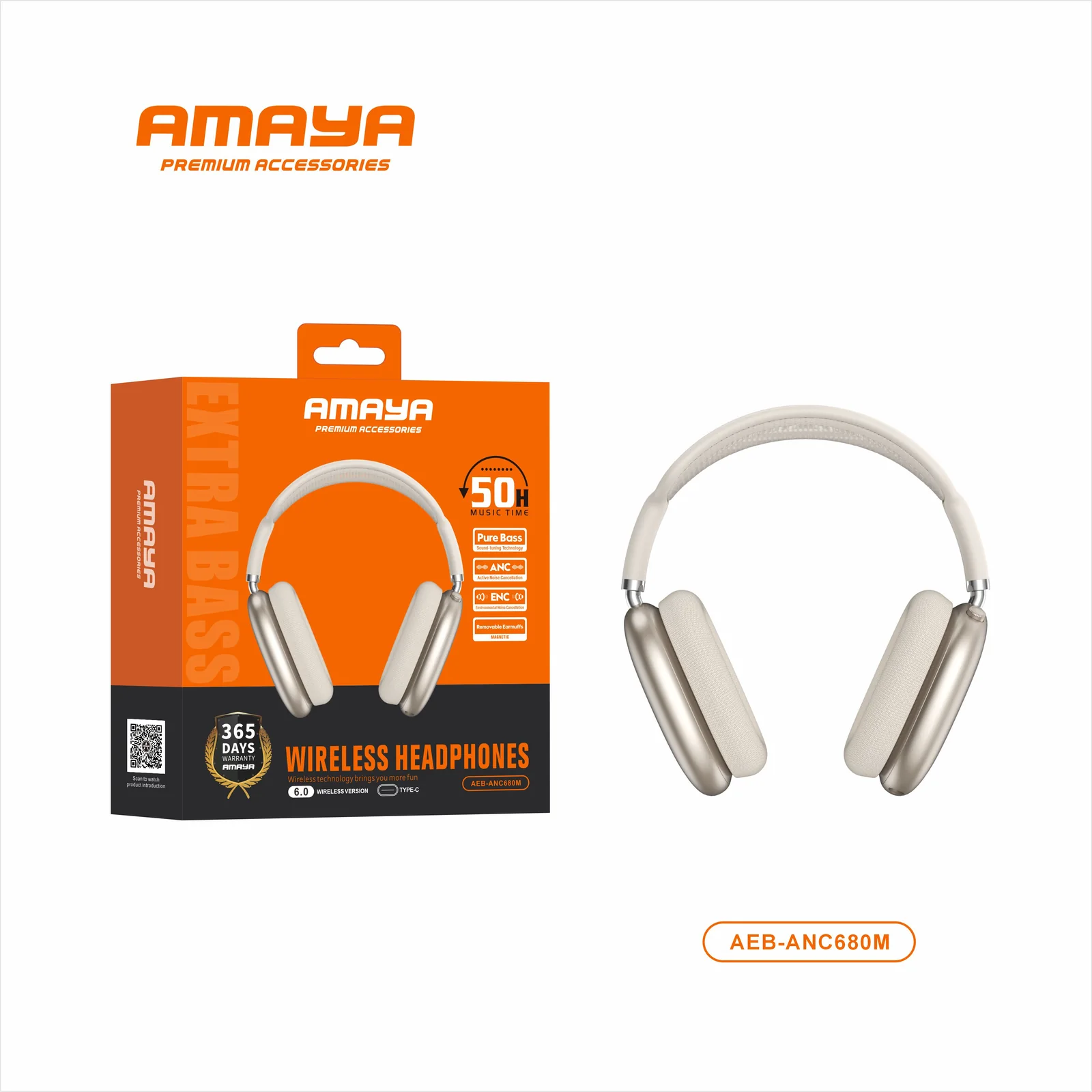 AMAYA AEB-ANC680M wireless headphones